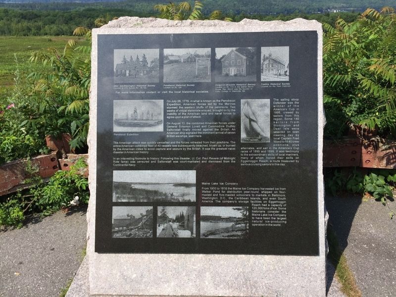 Eggemoggin Reach History Marker. Click for full size. Eggemoggin Reach History Marker image. Click for full size.
