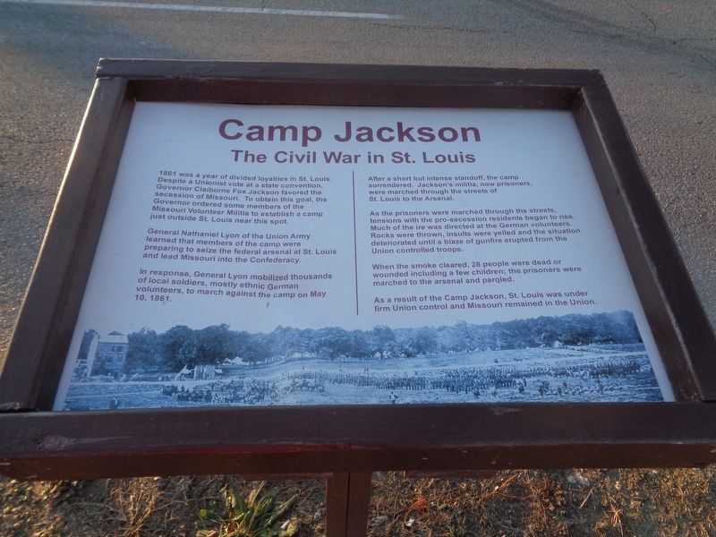 Camp Jackson Marker image. Click for full size.
