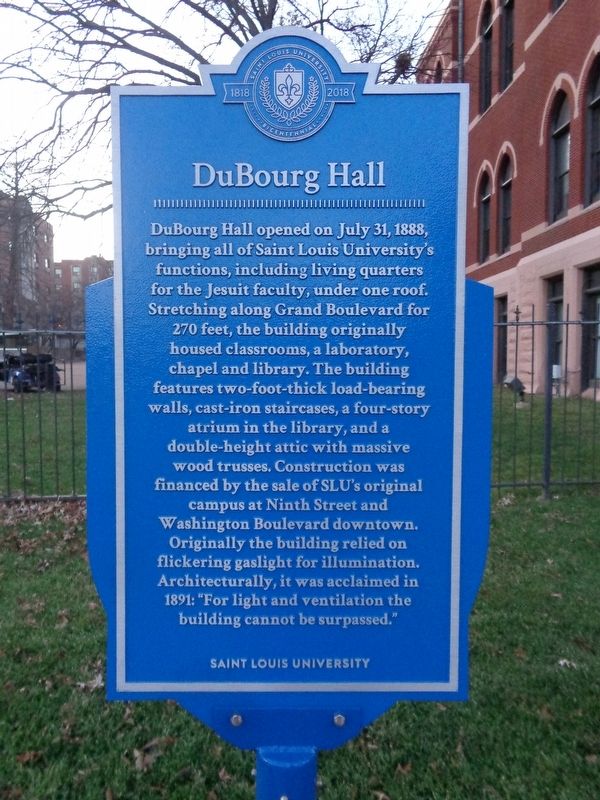 DuBourg Hall Marker image. Click for full size.