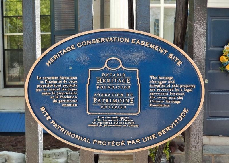 Heritage Conservation Easement Site Plaque<br>(<i>mounted beside Cartwright House front gate</i>) image. Click for full size.