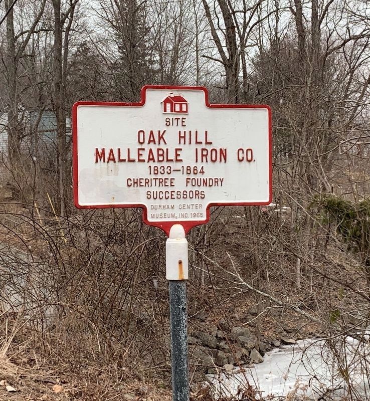 Oak Hill Malleable Iron Co. Marker. Click for full size. Oak Hill Malleable Iron Co. Marker image. Click for full size.