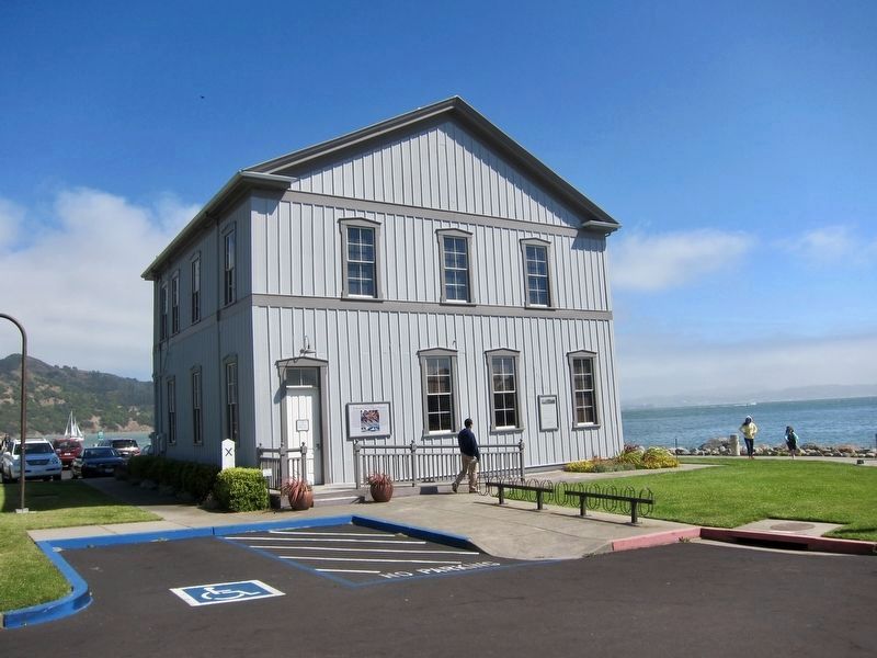 1884 San Francisco & Northern Pacific Railroad Depot and Marker image. Click for full size.