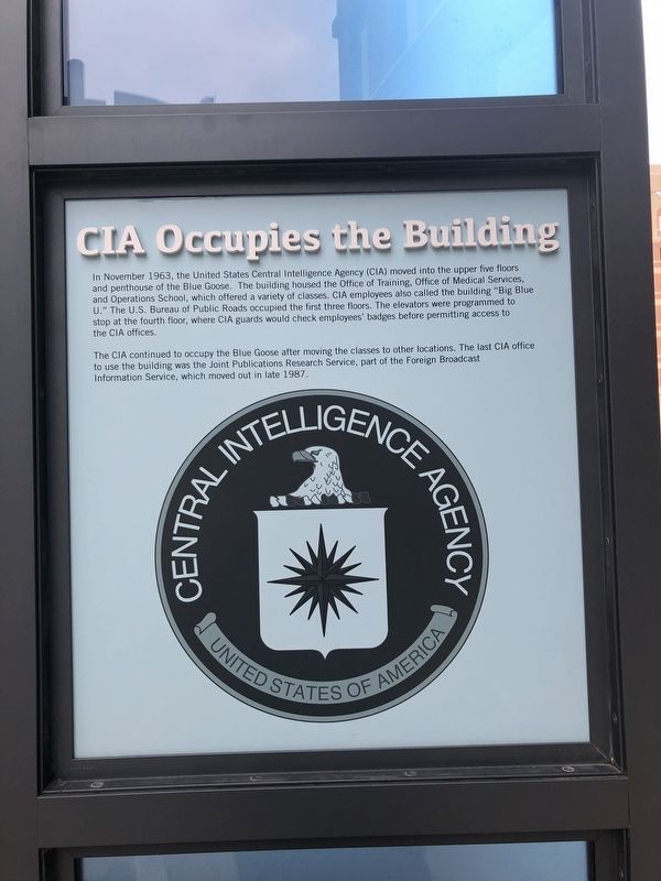 CIA Occupies the Building Marker image. Click for full size.