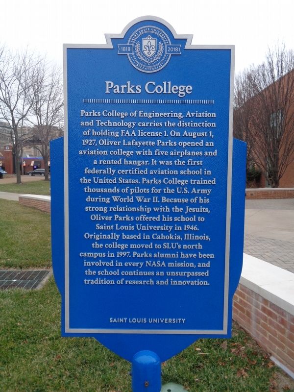Parks College Marker image. Click for full size.