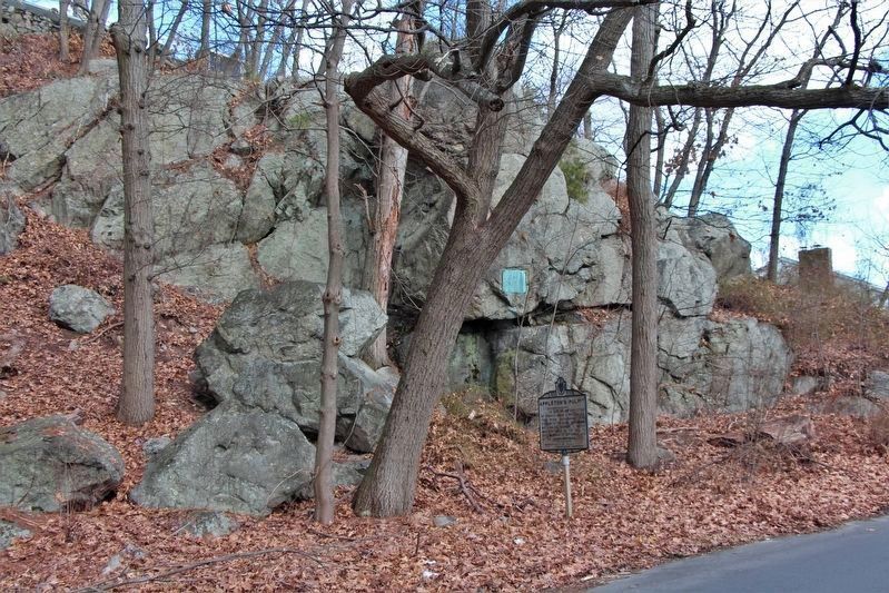 Appleton's Pulpit Marker and the rock visible in winter.. Click for full size. Appleton's Pulpit Marker and the rock visible in winter. image. Click for full size.