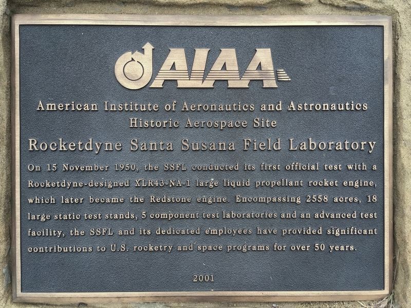 Santa Susana Field Laboratory Marker image. Click for full size.