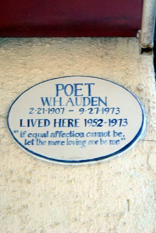 W.H. Auden Marker. Click for full size. W.H. Auden Marker image. Click for full size.