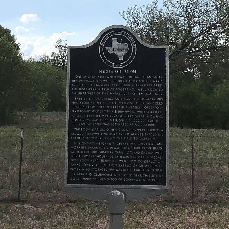 Mexia Oil Boom Marker image. Click for full size.