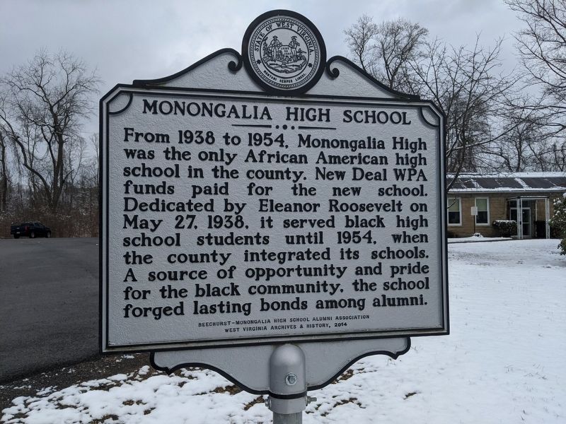 Monongalia High School Marker image. Click for full size.