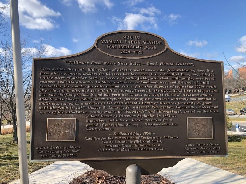 Site of Manual Labor School for Indigent Boys Marker image. Click for full size.