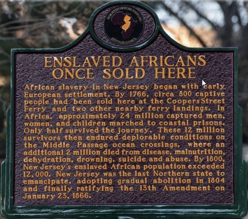 Enslaved Africans Sold Here image. Click for full size.