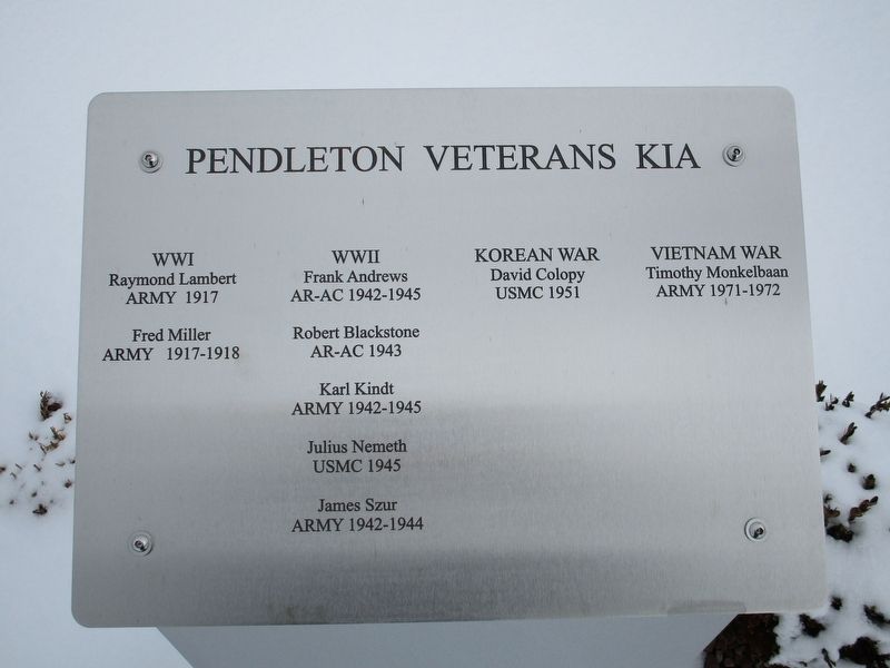 Pendleton Veterans KIA image. Click for full size.