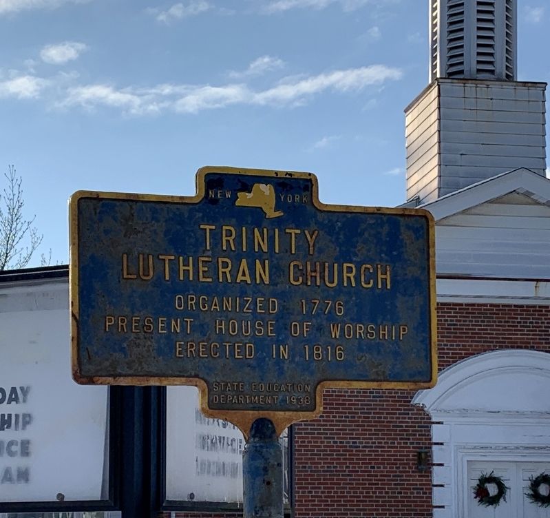 Trinity Lutheran Church Marker image. Click for full size.