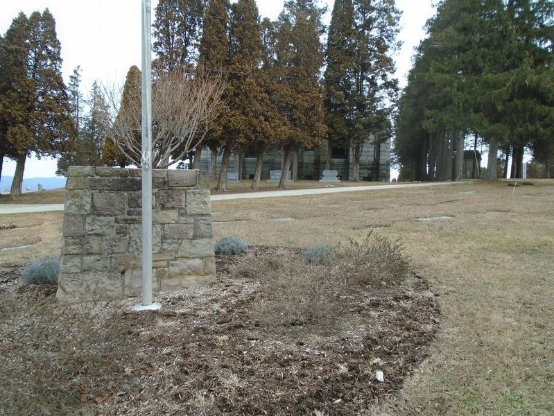 View from Defenders of the Flag Memorial toward Mausoleum image. Click for full size.