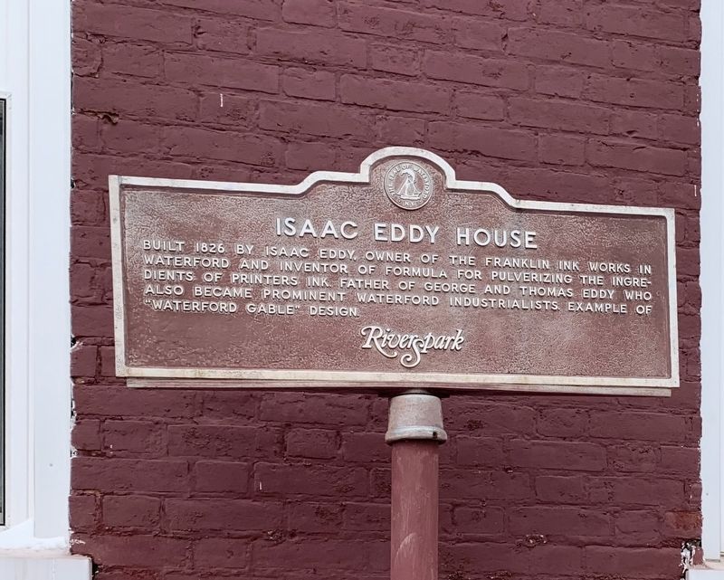 Issac Eddy House Marker image. Click for full size.