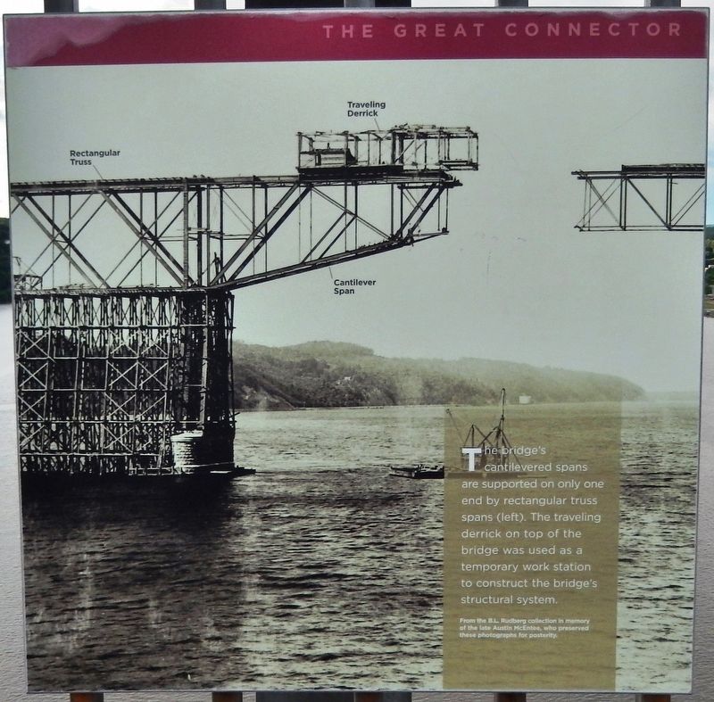 Poughkeepsie Railroad Bridge Construction Marker image. Click for full size.