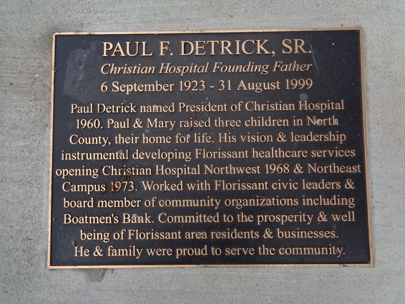 Paul F. Detrick, Sr. Marker image. Click for full size.