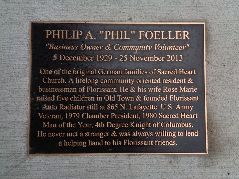 Philip A. "Phil" Foeller Marker. Click for full size. Philip A. "Phil" Foeller Marker image. Click for full size.