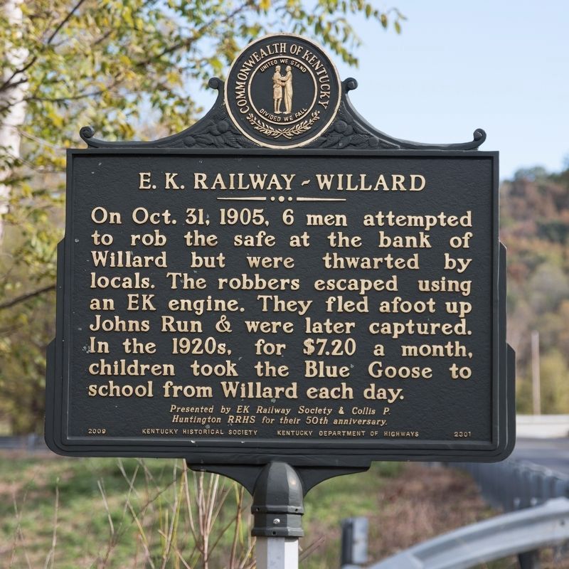 E. K. Railway Marker, side two image. Click for full size.