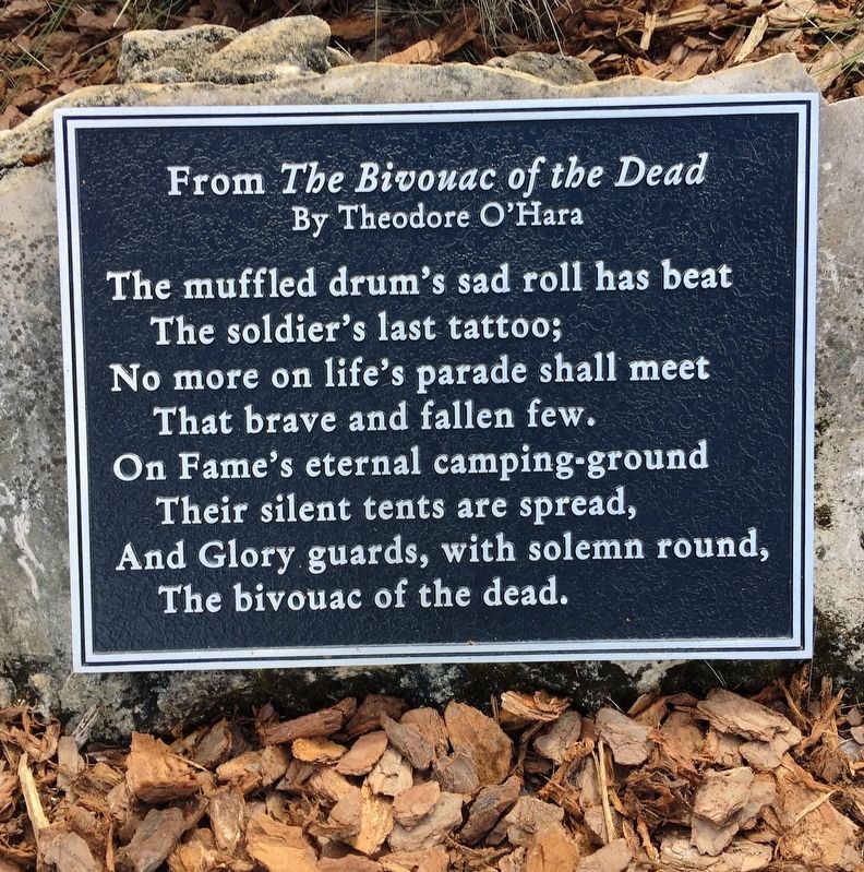 From <i> The Bivouac of The Dead </i> Marker. Click for full size. From <i> The Bivouac of The Dead </i> Marker image. Click for full size.