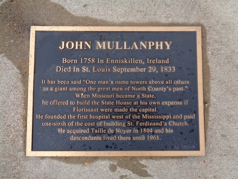 John Mullanphy Marker image. Click for full size.