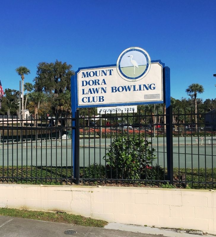 Mount Dora Lawn Bowling Club Sign image. Click for more information.