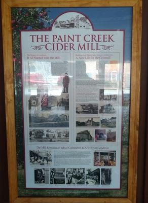 The Paint Creek Cider Mill Marker image. Click for full size.