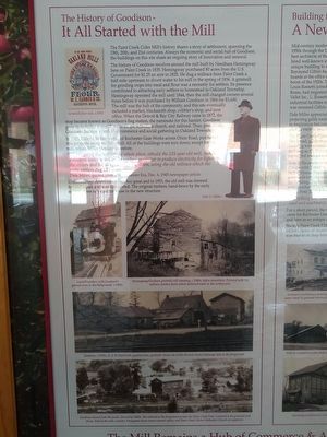 The Paint Creek Cider Mill Marker - left text and images image. Click for full size.