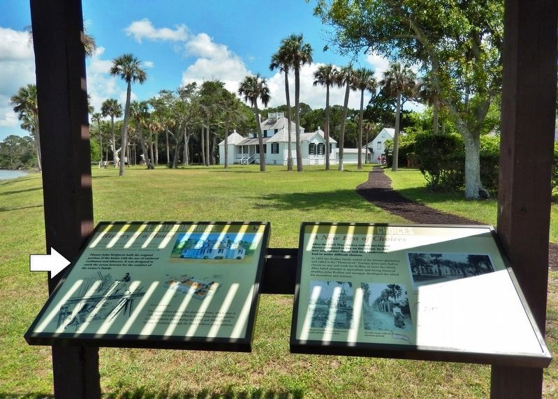 Plantation House Marker  <i>wide view<br>(related marker right  house in background)</i> image. Click for full size.