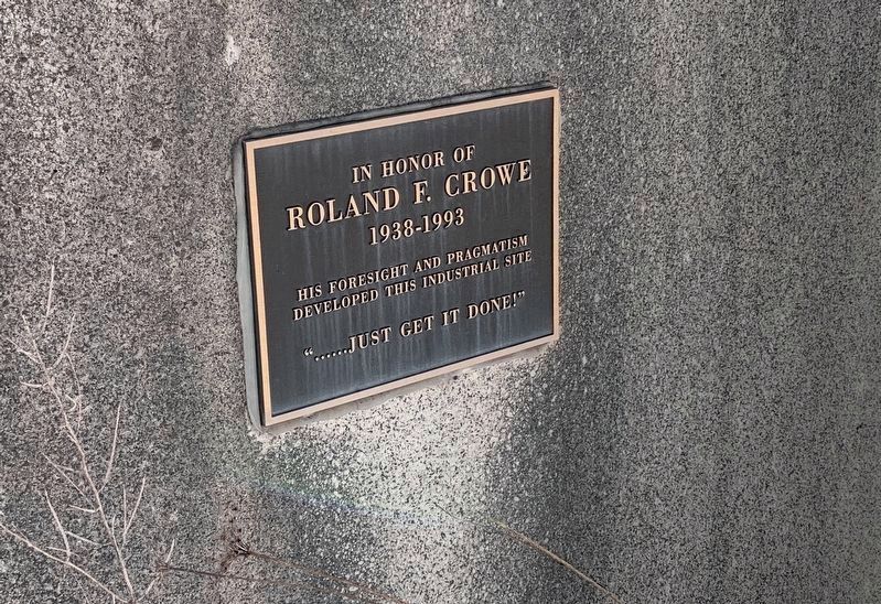 Plaque on the back of the trophy image. Click for full size.