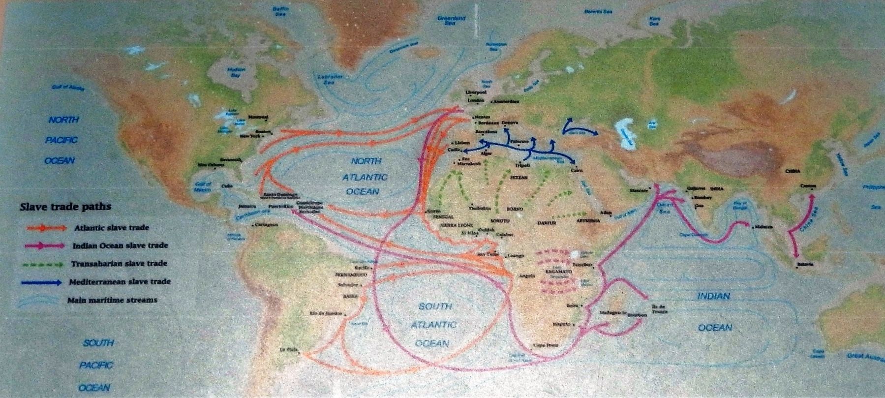Marker detail: Slave Trade Paths image. Click for full size.