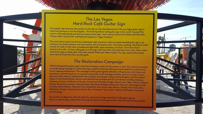 The Las Vegas Hard Rock Caf Guitar Sign Marker image. Click for full size.