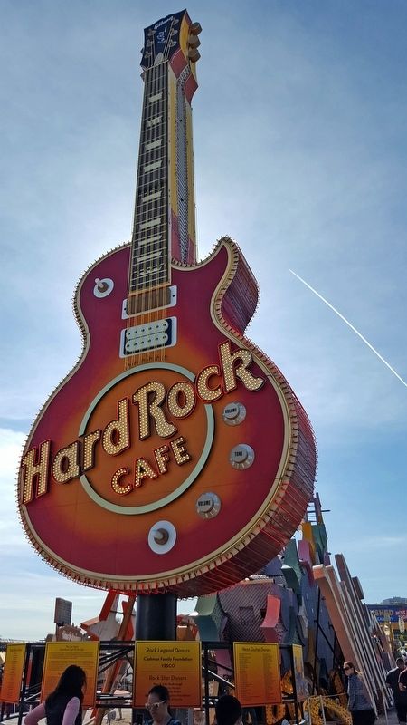 The Las Vegas Hard Rock Caf Guitar Sign Marker image. Click for full size.