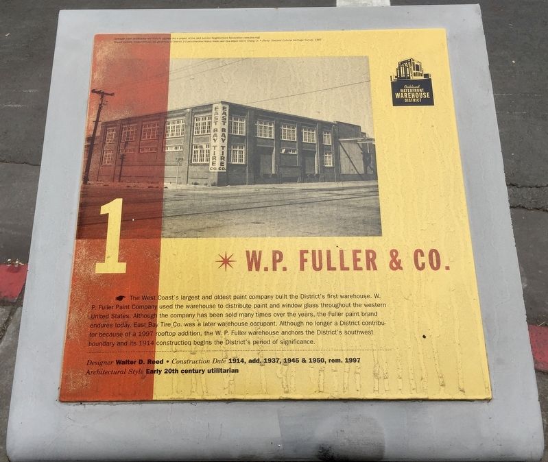 W.P. Fuller & Co. Marker image. Click for full size.
