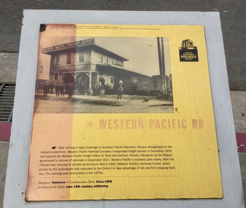 Western Pacific RR Marker image. Click for full size.