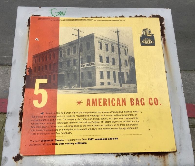 American Bag Co. Marker image. Click for full size.