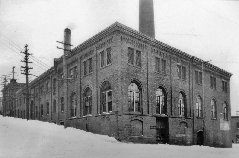 Marker detail: Dock Street Power Plant, circa 1920 image. Click for full size.