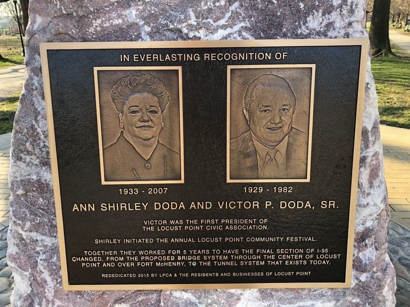 In Everlasting Recognition of Ann Shirley Doda and Victor P. Doda, Sr. Marker image. Click for full size.