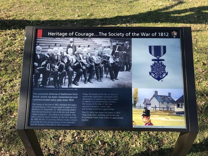 Heritage of Courage...The Society of the War of 1812 Marker image. Click for full size.