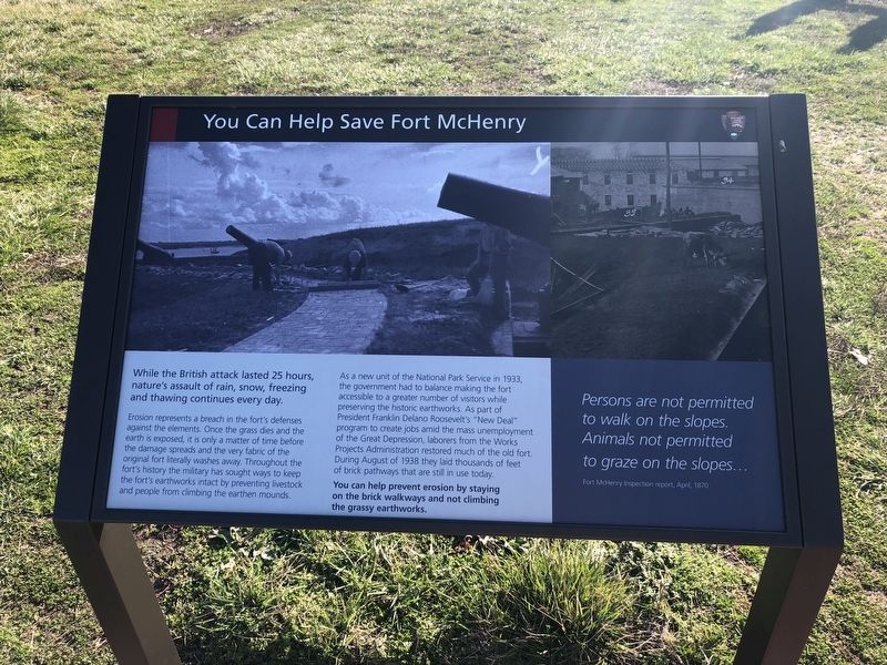 You Can Help Save Fort McHenry Marker image. Click for full size.