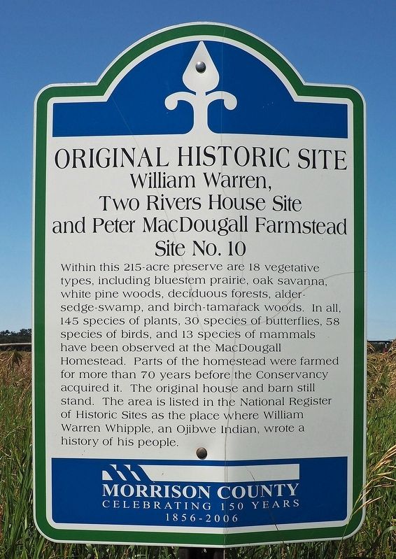 William Warren, Two Rivers House Site and Peter MacDougall Farmstead marker image. Click for full size.