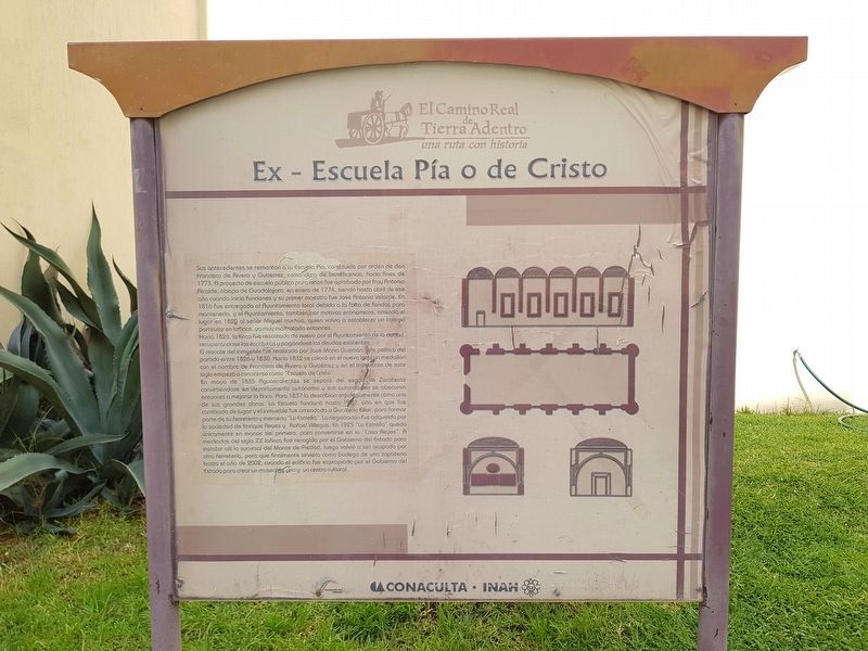 The Ex-Pious School or School of Christ Marker image. Click for full size.