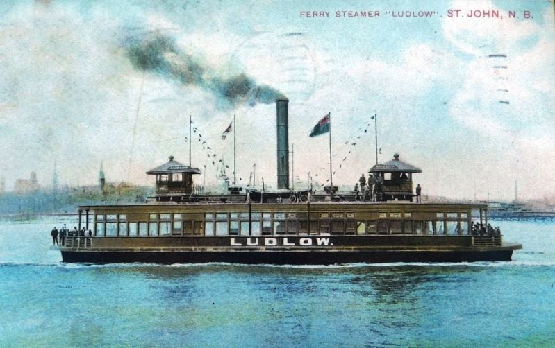 Marker detail: Ferry Steamer <i>Ludlow</i> image. Click for full size.