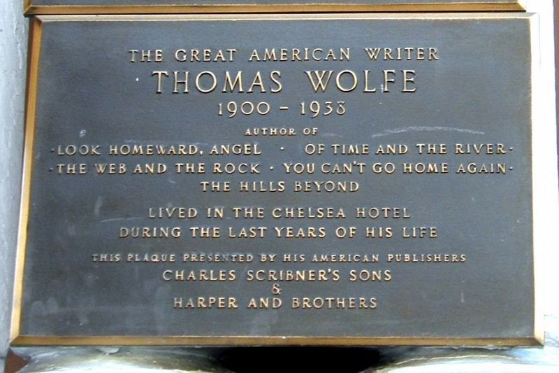 Thomas Wolfe Marker image. Click for full size.