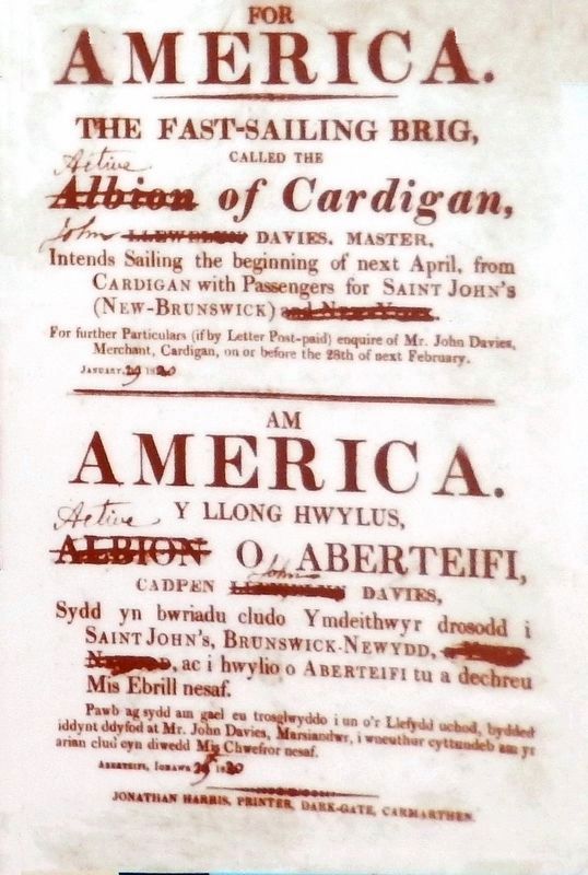 Marker detail: 1820 Welsh and English Poster image. Click for full size.