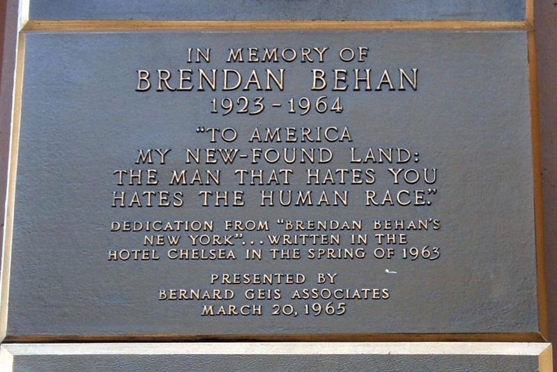 Brendan Behan Marker image. Click for full size.
