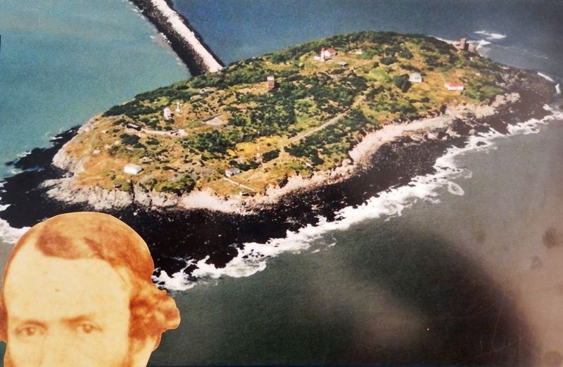 Marker detail: Aerial view of Partridge Island<br>Photo arienne de l'le Partridge image. Click for full size.