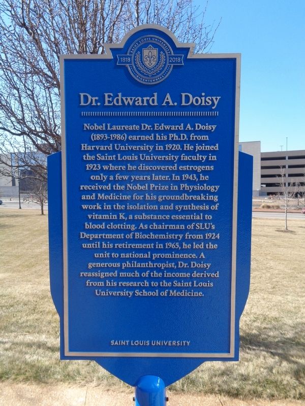 Dr. Edward A. Doisy Marker image. Click for full size.