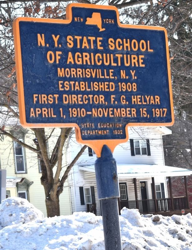 N.Y. State School of Agriculture Marker image. Click for full size.