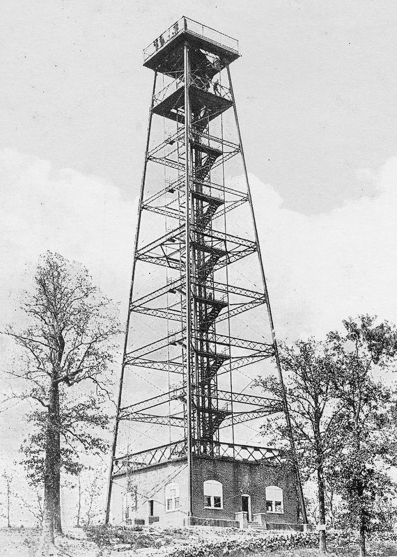 Observation tower circa 1924. 165 feet high. 120 mile view and has elevator service. image. Click for full size.